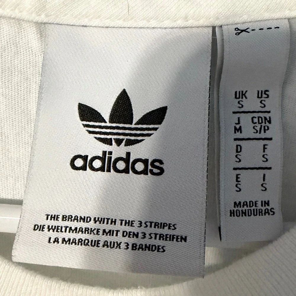 Adidas Originals‎ Trefoil Graphic T-Shirt Men's Small White Gradient Logo 0813
